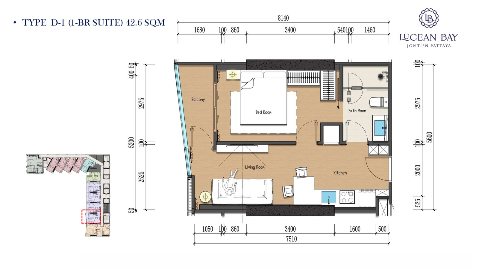 1 Bedroom Suite D 360 room tour cover