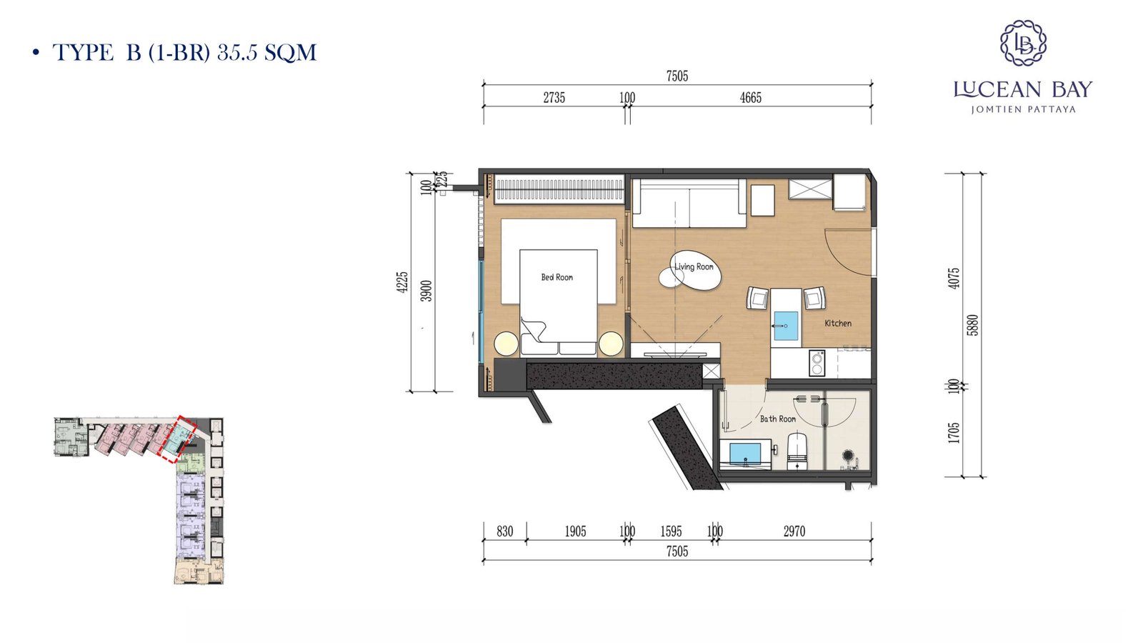 1 Bedroom B 360 room tour cover